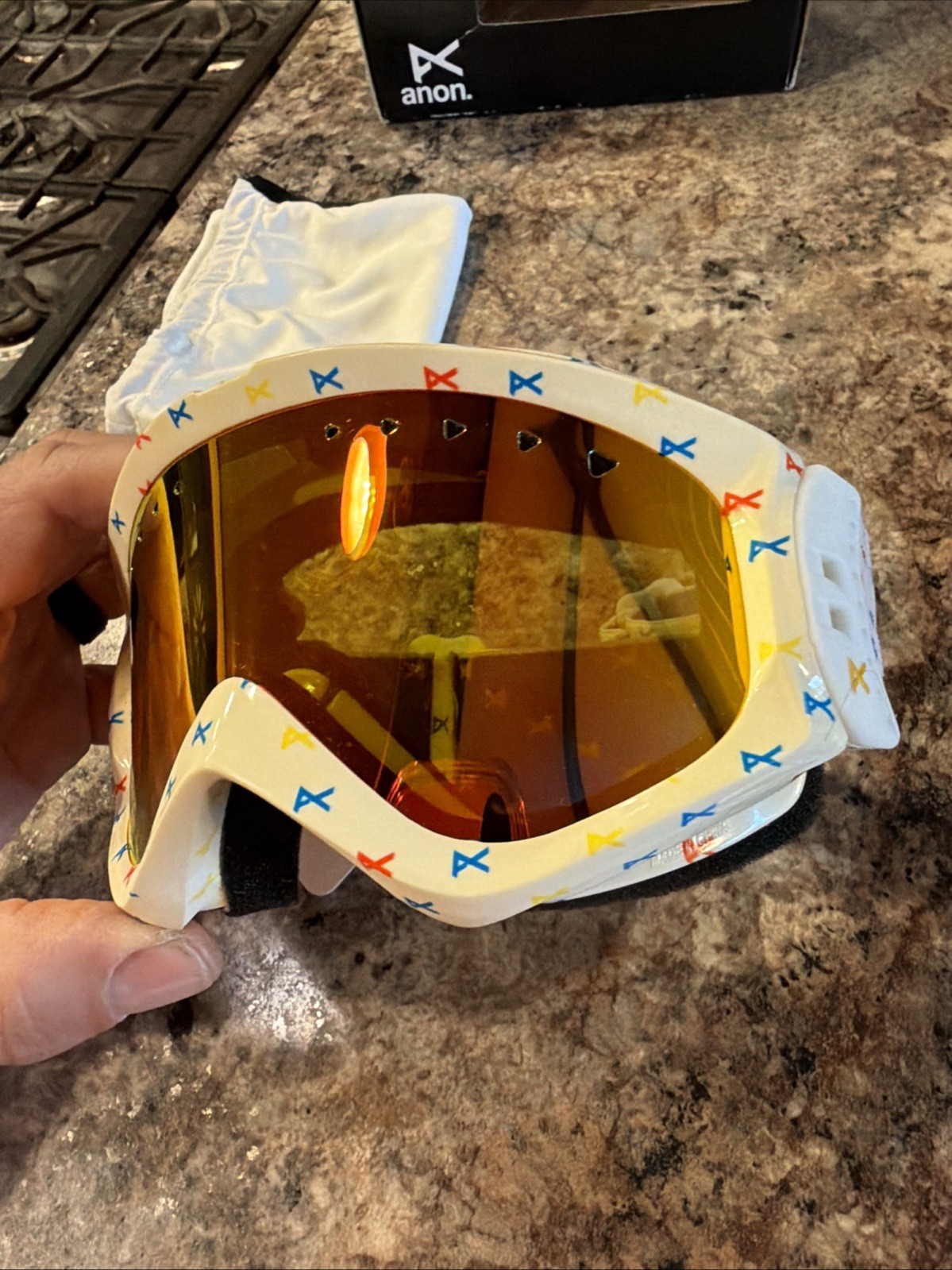 Anon Majestic Women's Ski Goggle White Hydro Multi Color DEAD STOCK NIB UglyBox