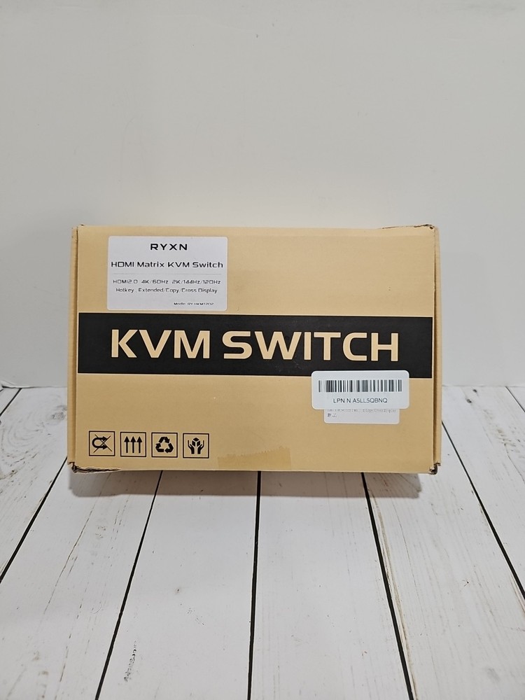 HDMI KVM Switch 2 Monitors 2 Computers, 4K HDMI Matrix Switch 2x2, Support...