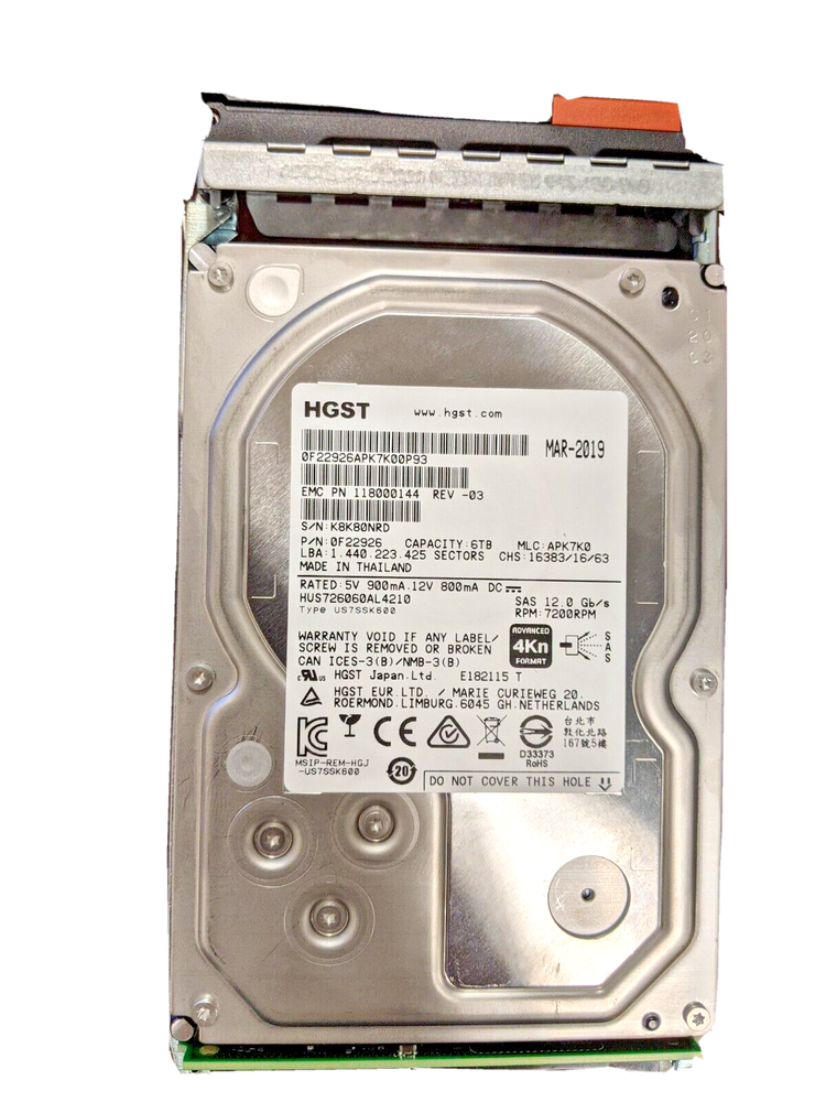EMC UNITY 6TB D3-PS07-6000 NLSAS 3.5'