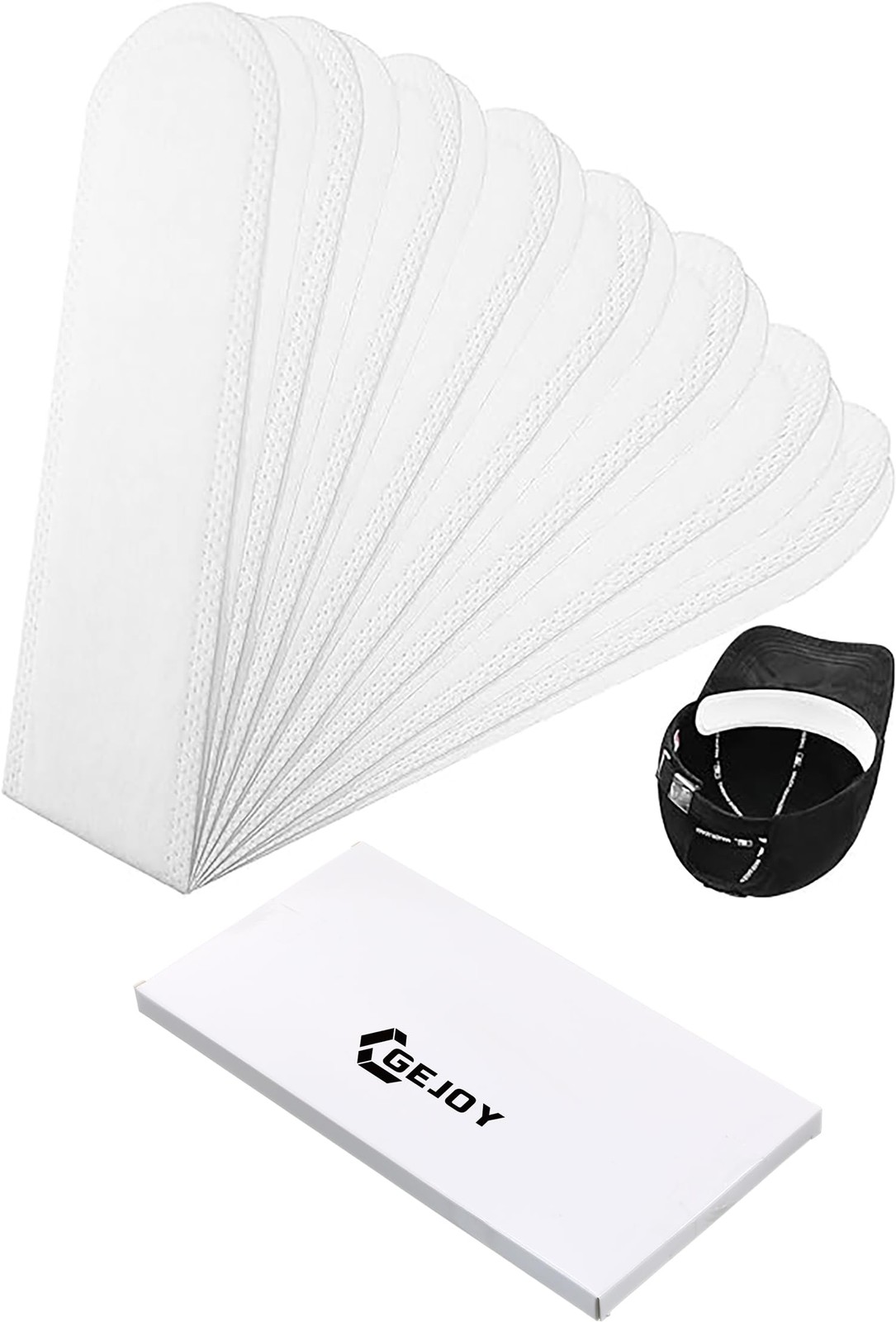 Gejoy Hat Sweat Liner 30 Pcs Protector 12.6 x 1.57 inch, White