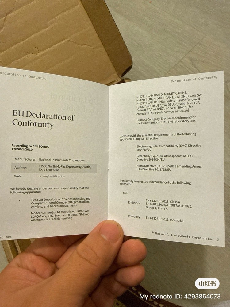 National Instruments NI-9209 Analog Input DAQ Module 32 Channels 2pc