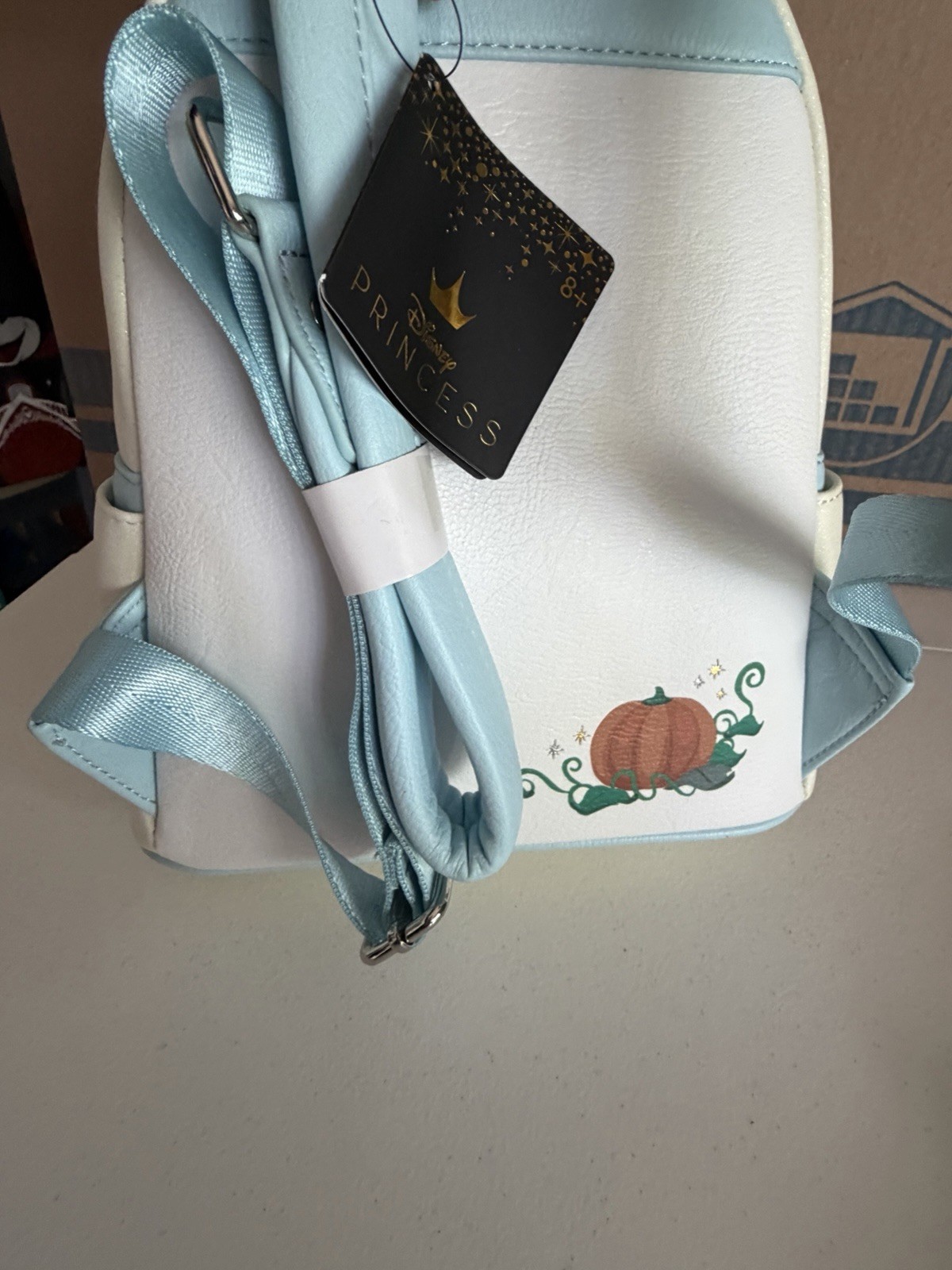 Loungefly Disney Cinderella Mini Backpack Light Blue White Princess Carriage