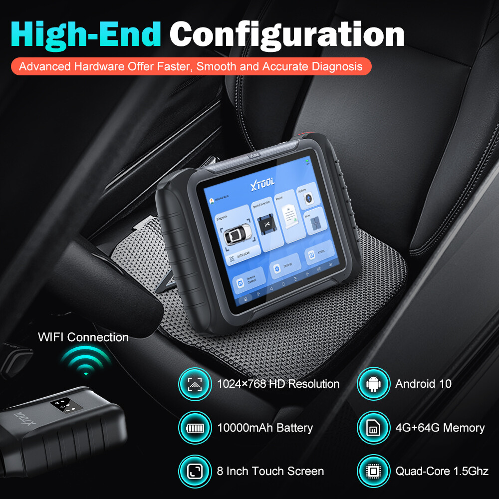 XTOOL D8W WIFI All System Diagnostic OBD2 Scanner 38+ Services Topology Mapping