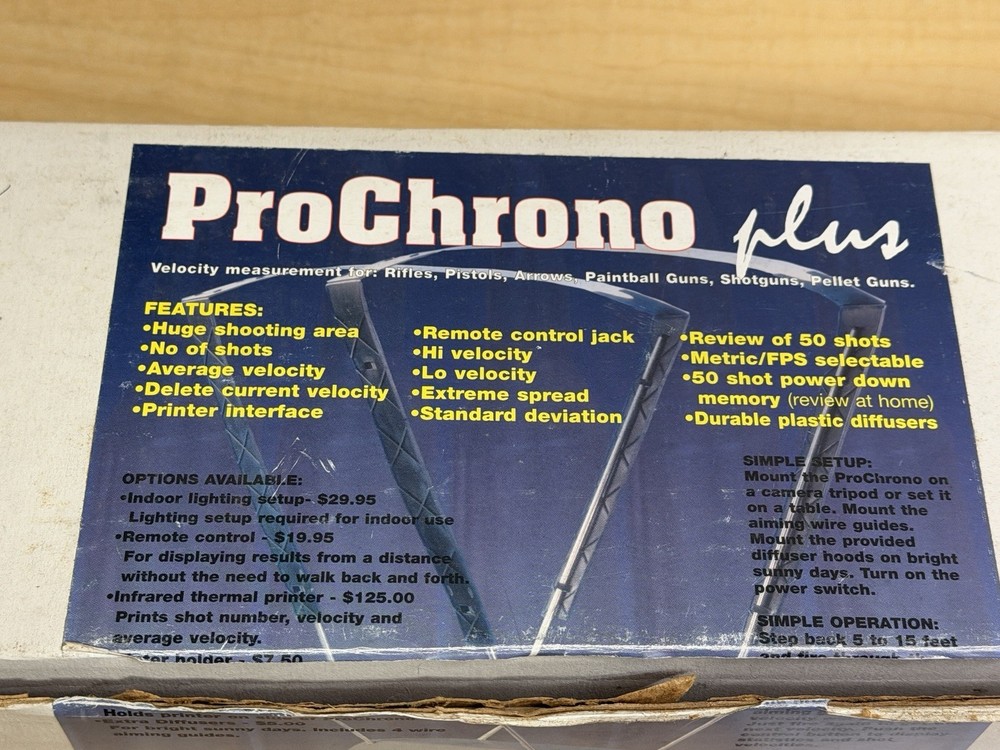 Prochrono Plus Chronograph Competition Velocity Electronics + Box VG Tested