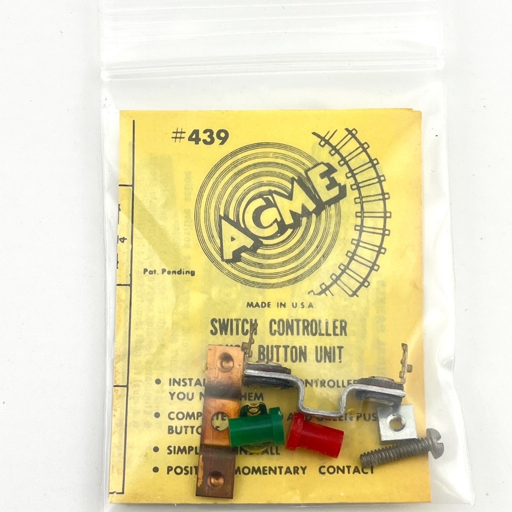 Acme 439 Switch Controller Push Button Unit for Model Railroad Layout