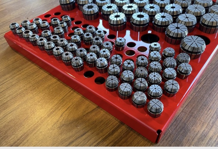 Made in USA 173 Collet Rack Tray ER16 & ER32 Bench Top Drawer Steel Metal New