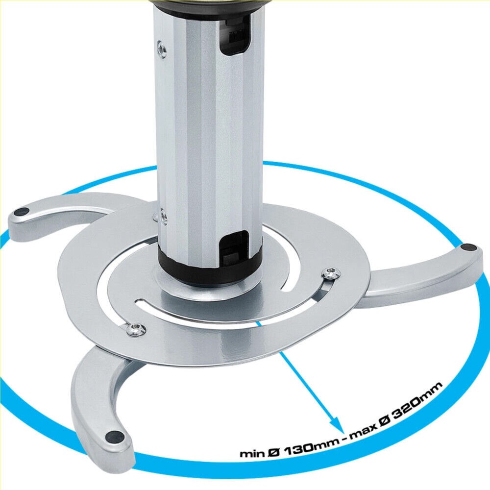 Adjustable Ceiling Projector Mount Bracket Max 22lbs 360 Degree Swivel Rotatable