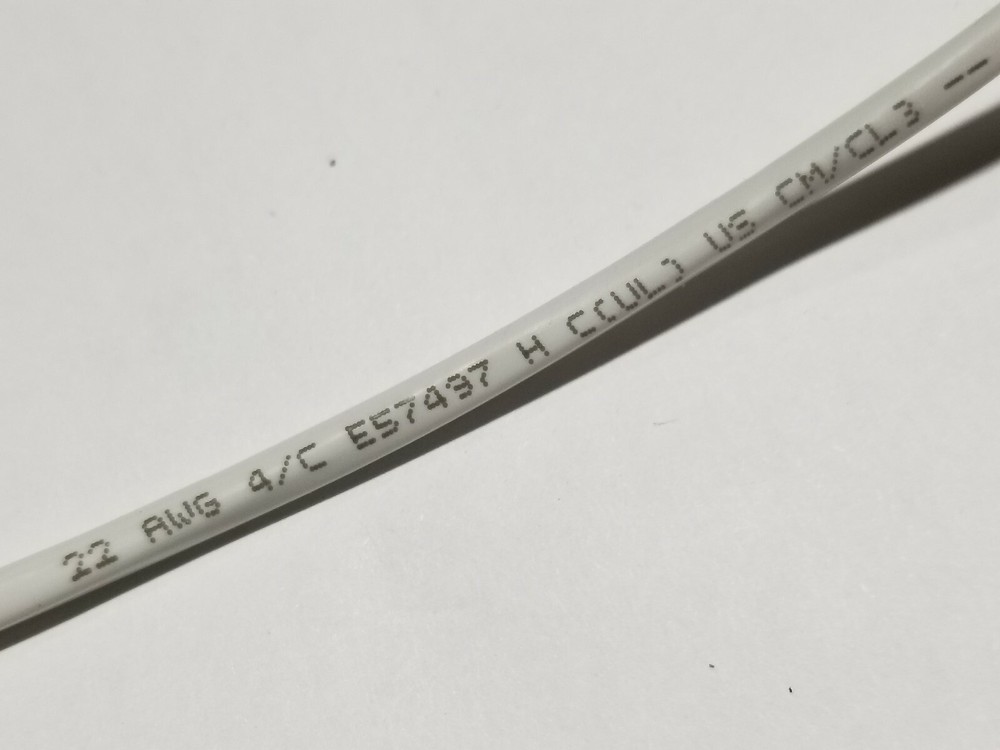 Southwire/Tappan 22/4C Solid Security/Control Cable CM/CMH/CL3 White /100ft