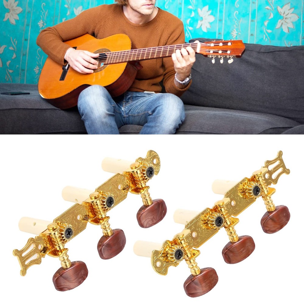Classical Guitar Tuning Pegs, 2 Pack Adjustable String Tuners