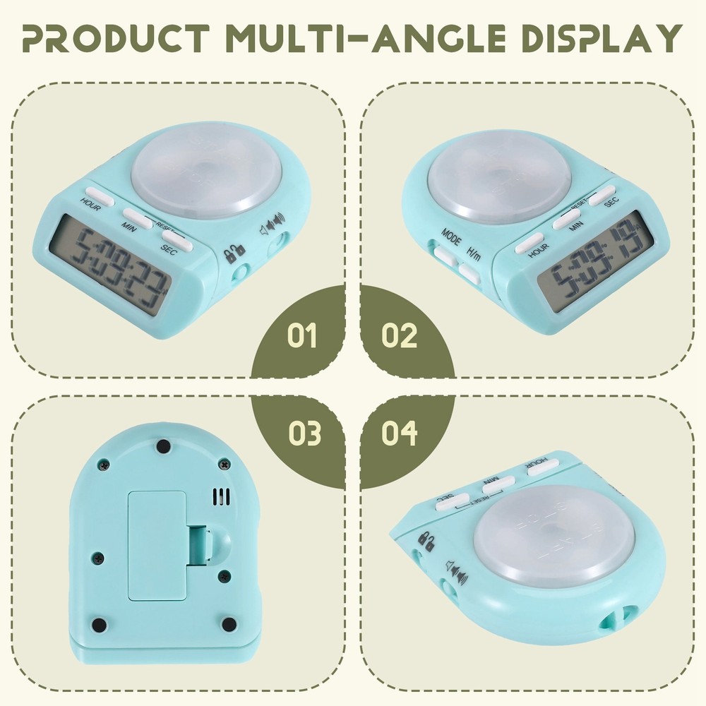 Digital Kitchen Timer with 100 Hour Clock Count Down for Kid Teacher Cook2620