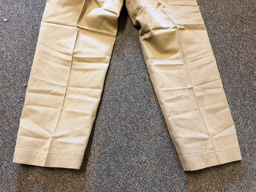 ORIGINAL WWII US ARMY OFFICER CLASS A "KHAKI" TROUSERS- MEDIUM SHORT 34X28