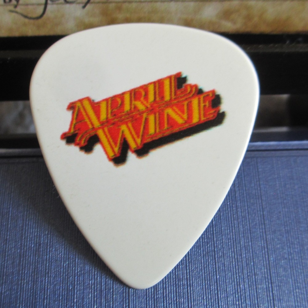 APRIL WINE Collector's Guitar Pick, 2-Sided, #9 of 10 Made: Logo on White