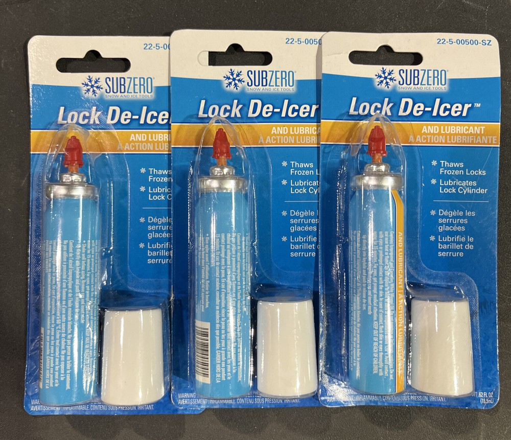 SUBZERO  LOCK DE-ICER  3 pack