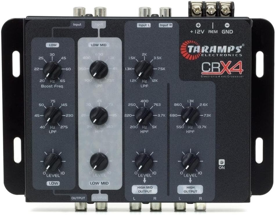 Lightweight Taramps Car Audio Processor - 4 Way Crossover with Wireless Control