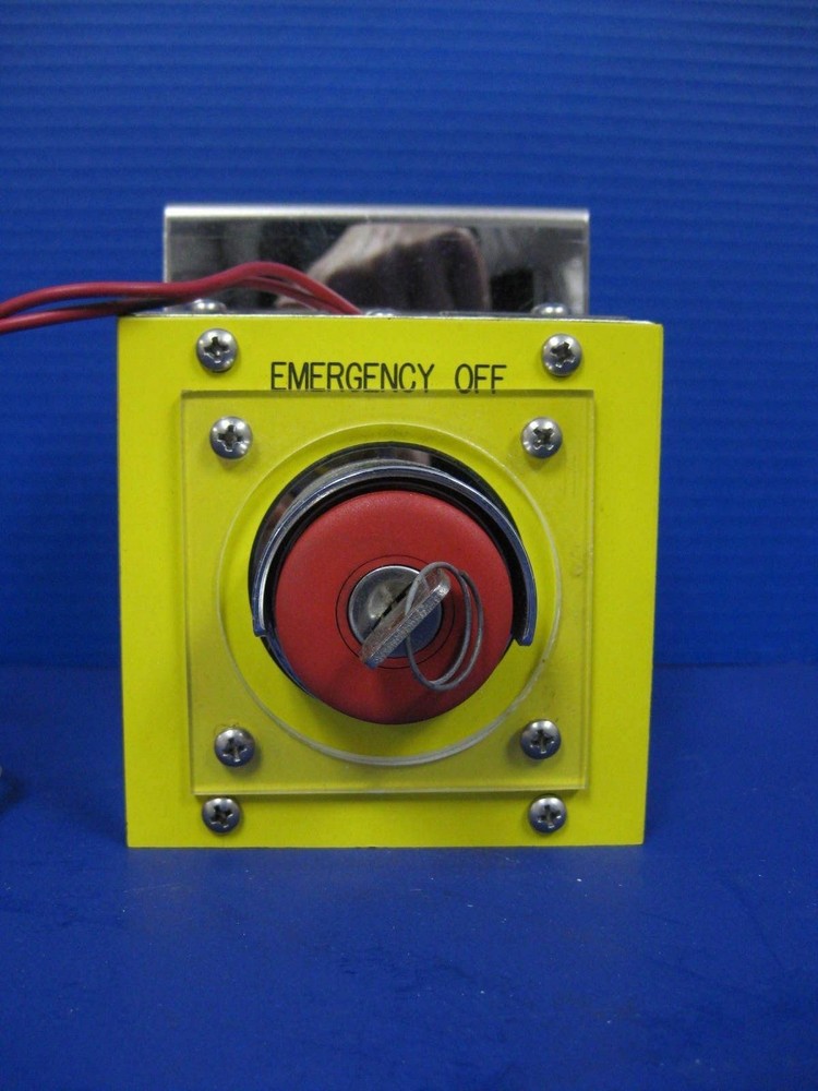 TEL Tokyo Electron Emergency Off Button with Key Lock, Used