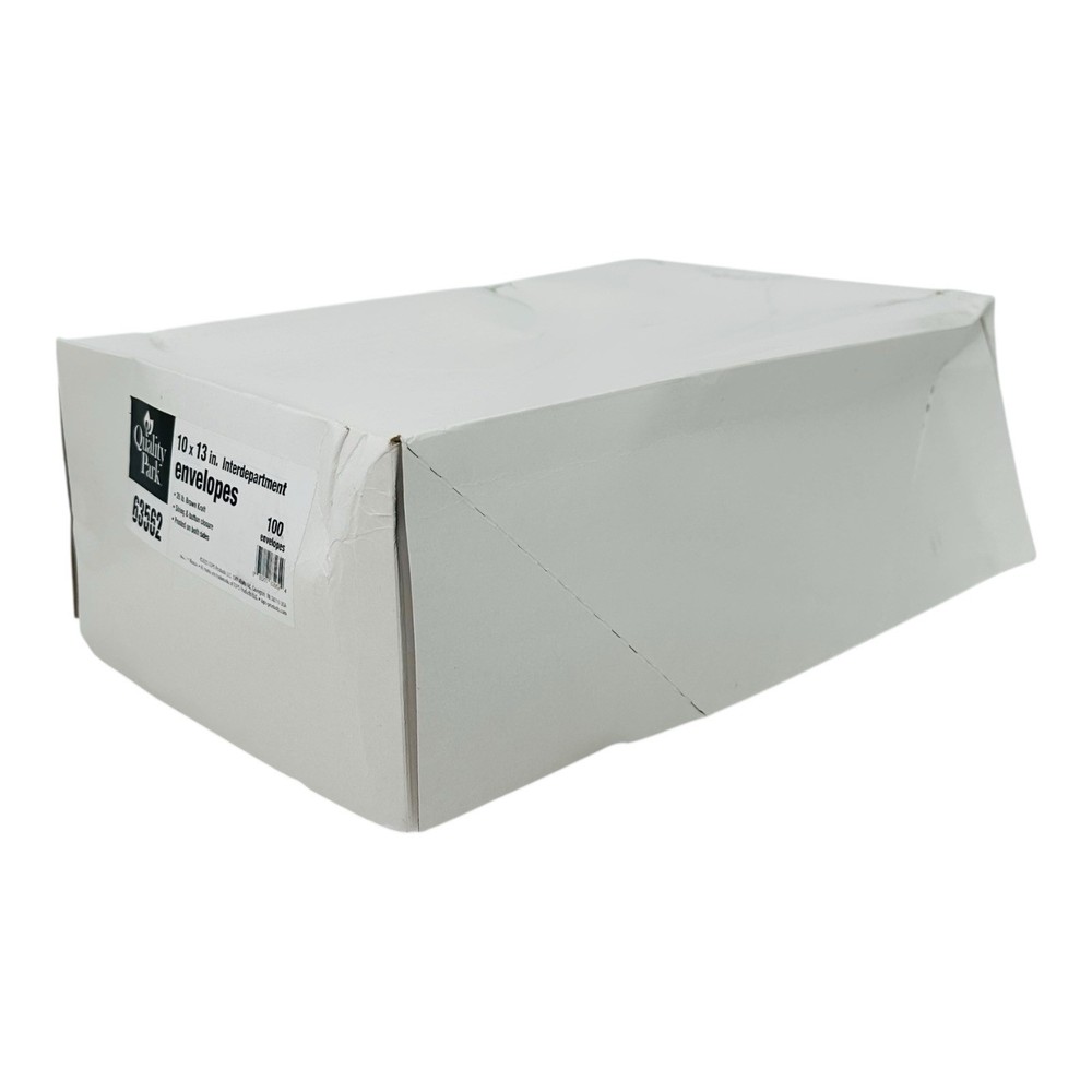 100 Envelopes Quality Park 10x13 Interdepartment 2 Sided 3 Column String&Button