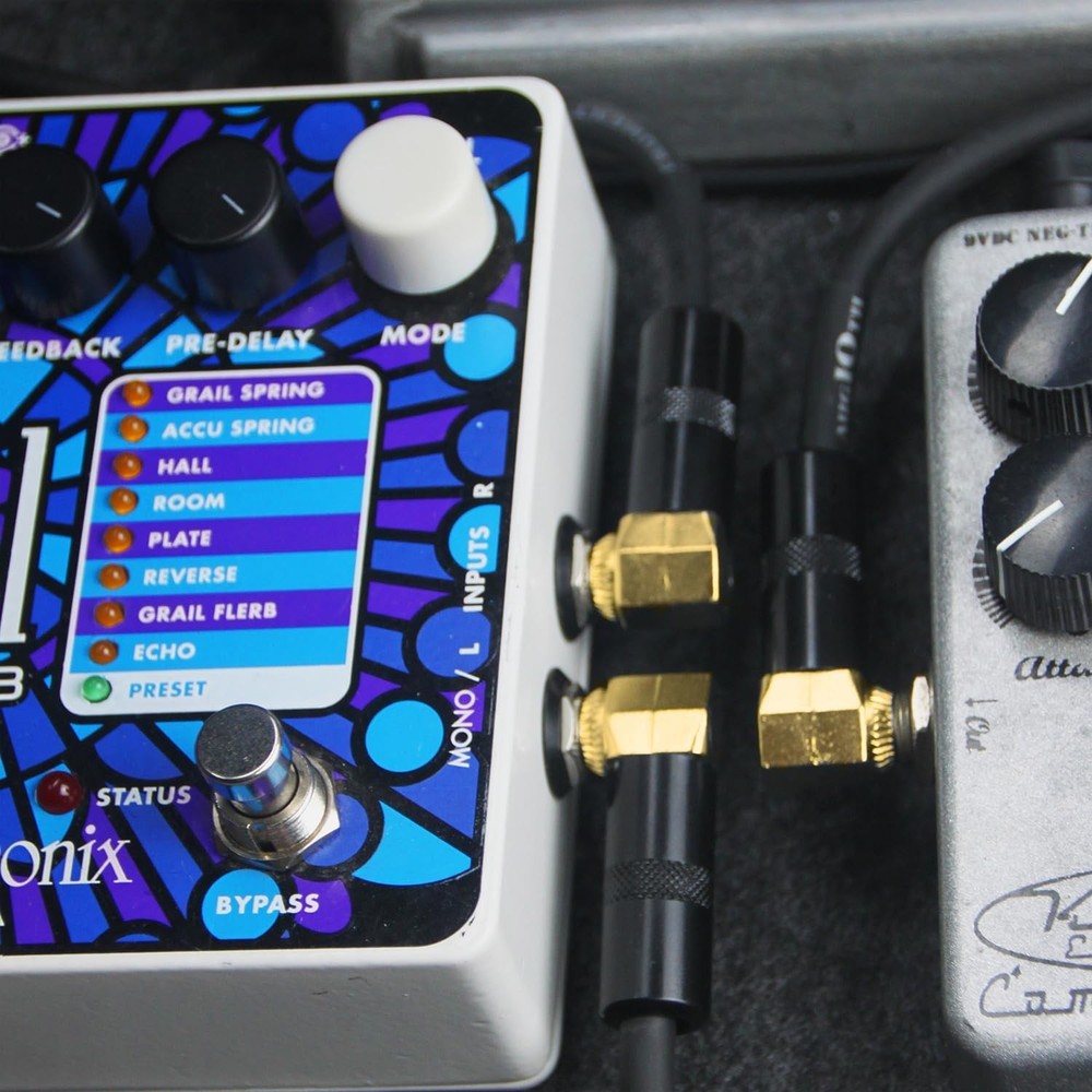 12 Inch Guitar Patch Cable 2 Pack Performance Guitar Effect Pedal Cables Stra...