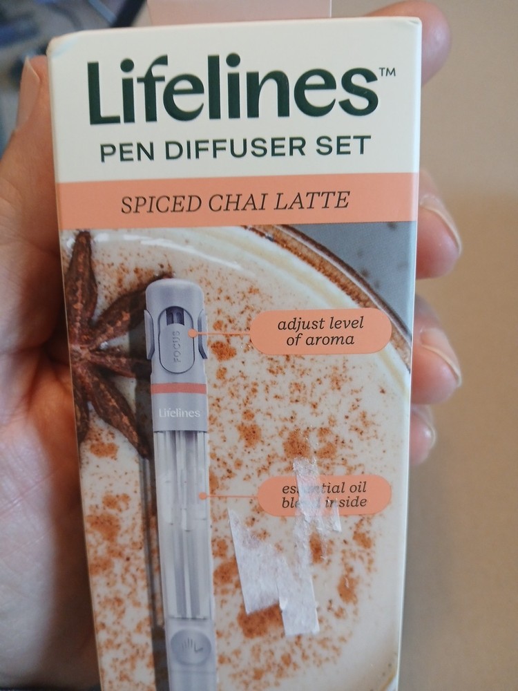 2 Lifelines Pen Diffusers with Essential Oil Blend - Cinnamon Roll And