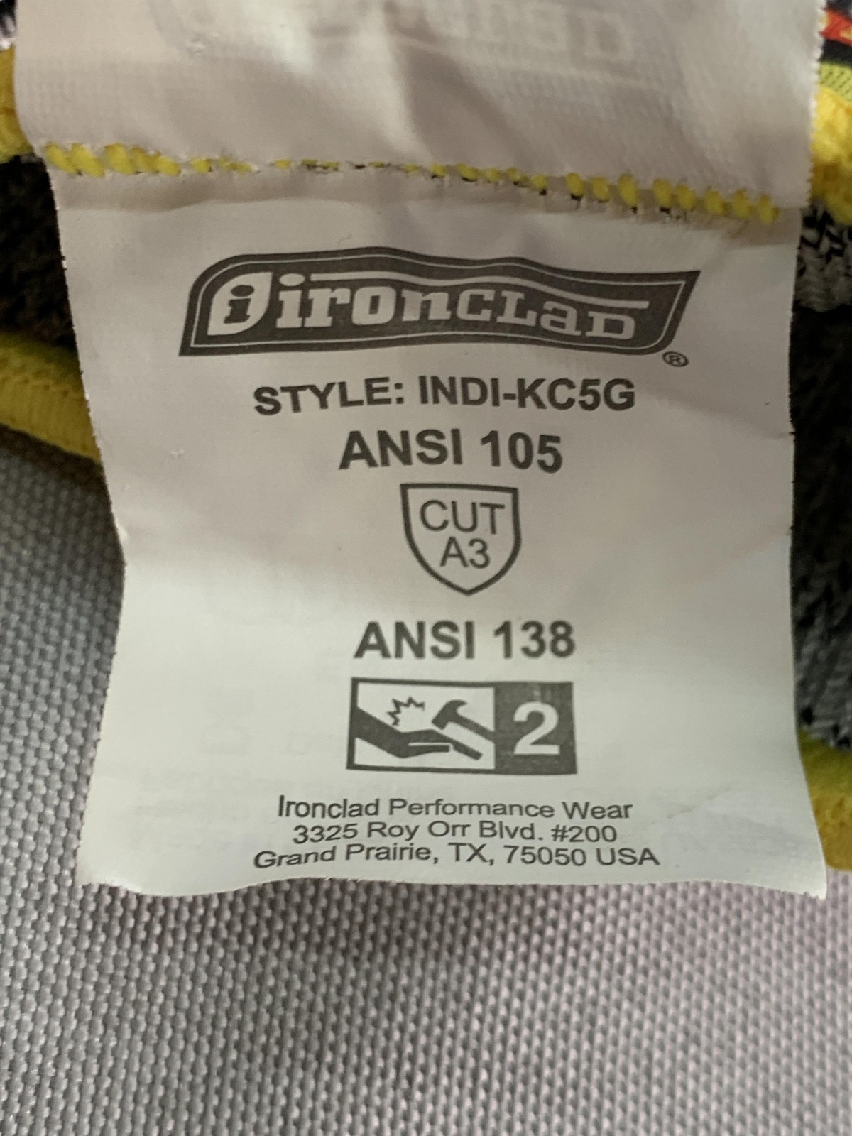 Ironclad KONG INDI-KC5G Men's Nitrile Coated Work Gloves Large