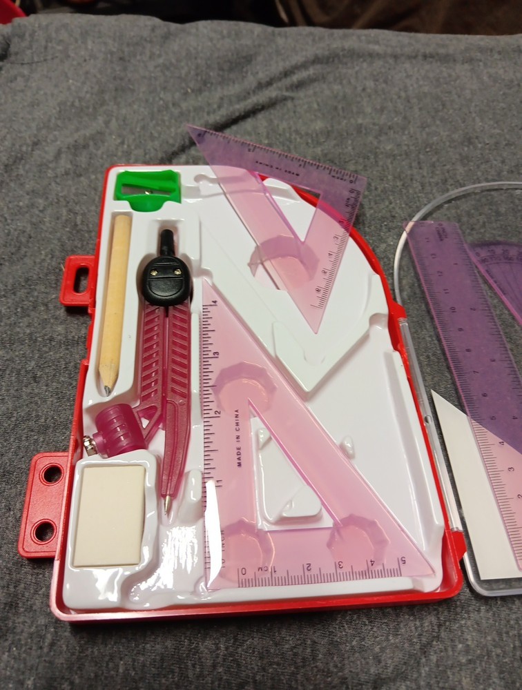 Math Set Eight Pieces Slightly Used Good Condition