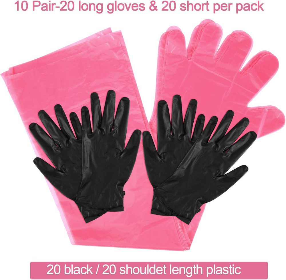 20-Pair Field Dressing Gloves - Deer Gutting & Processing, Includes Nitrile & Di
