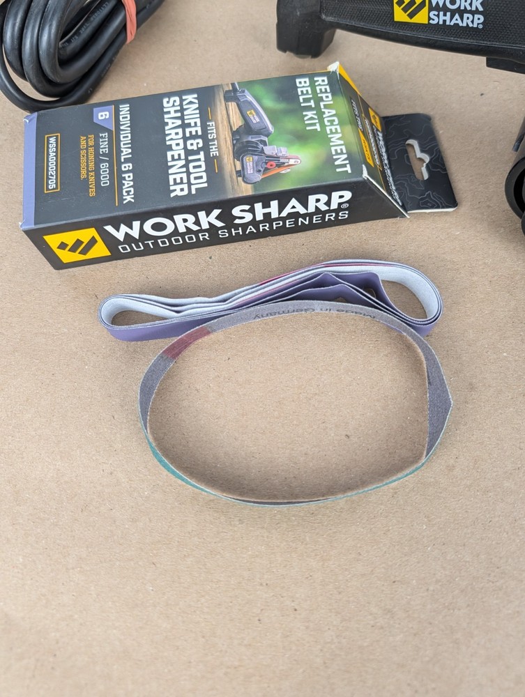 Work Sharp Knife & Tool Sharpener WSKTS Electric Handheld W/ New Belts