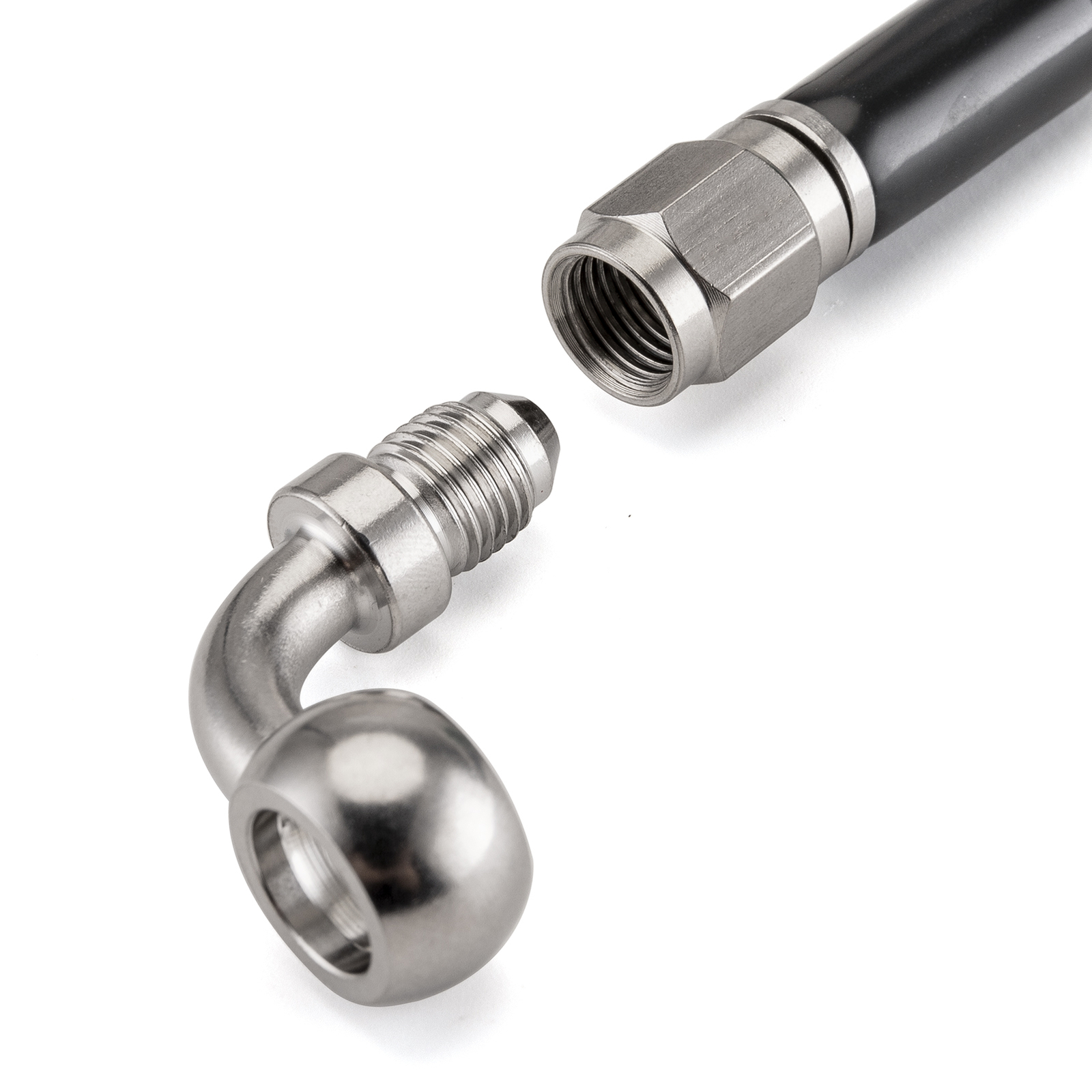 47" Extended Non-ABS Hydraulic Front Brake Line Kit for Harley Softail Dyna