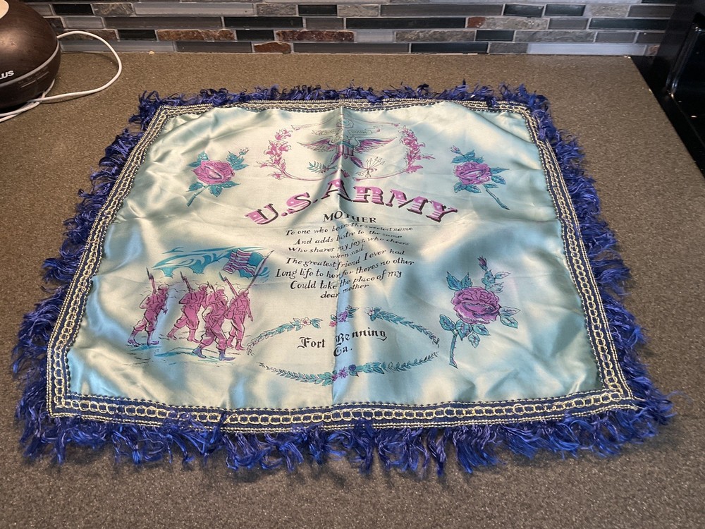 Vintage Original U.S. Army Fort Benning Georgia Mothers Pillow Cover