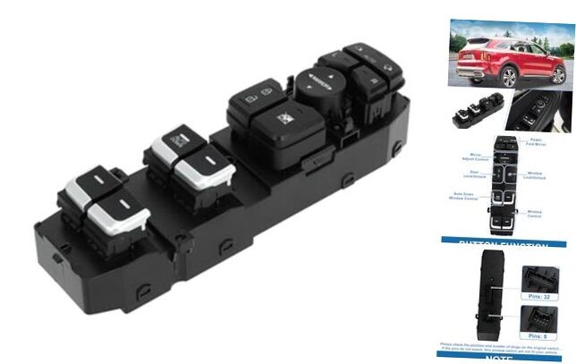 Power Window Switch Front Left Driver Side Window Control Switch for Kia