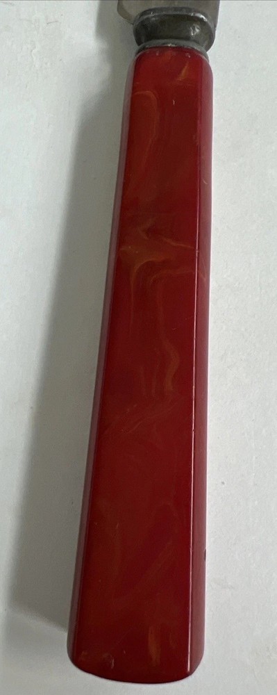 Landers Stainless Flatware Knife Red Bakelite Handle