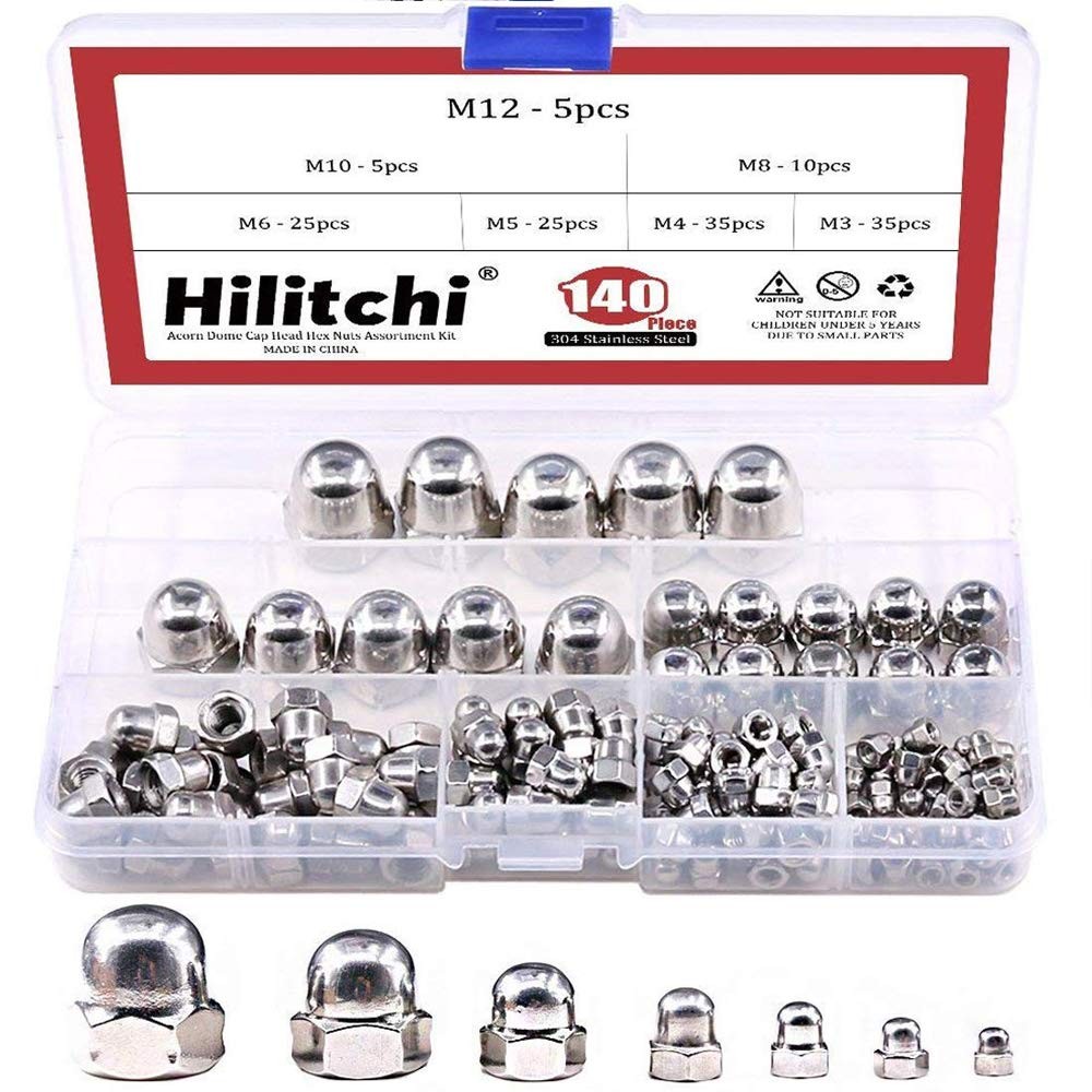 Acorn Dome Cap Hex Nuts Assortment Kit