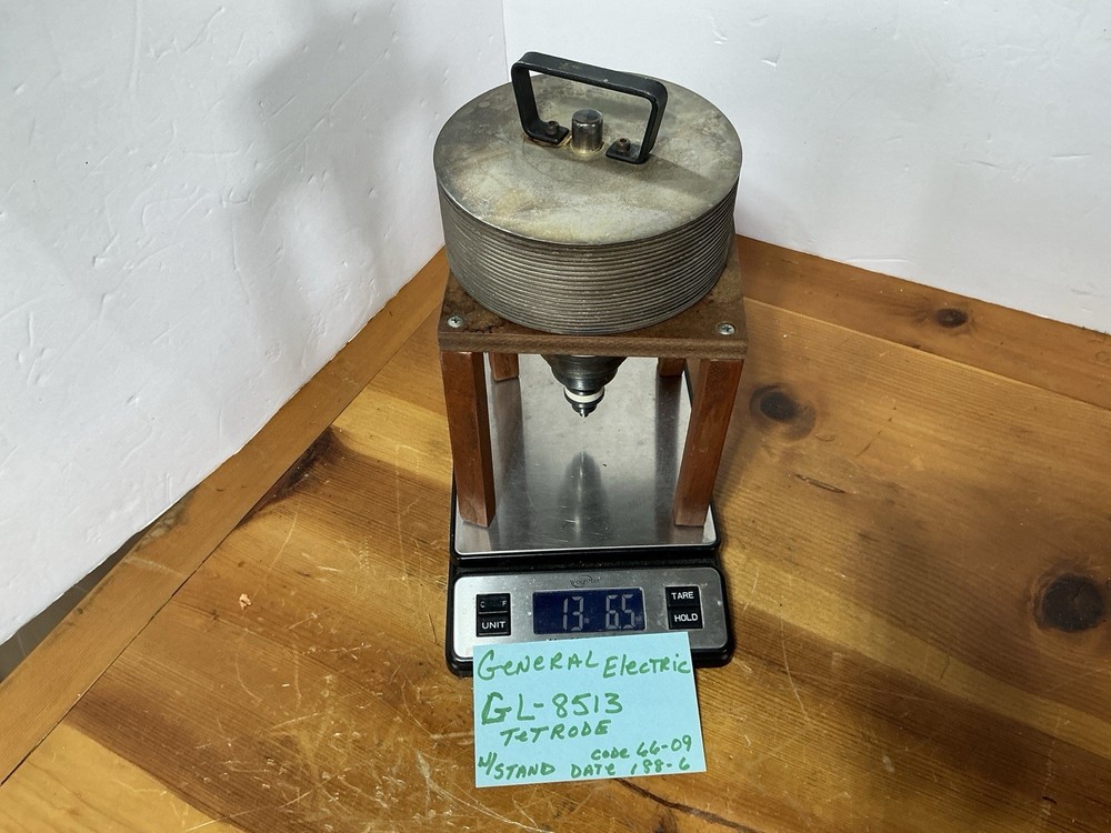 GE GENERAL ELECTRIC GL-8513 Transmitting Tube Power Triode w/ Finned Heatsink