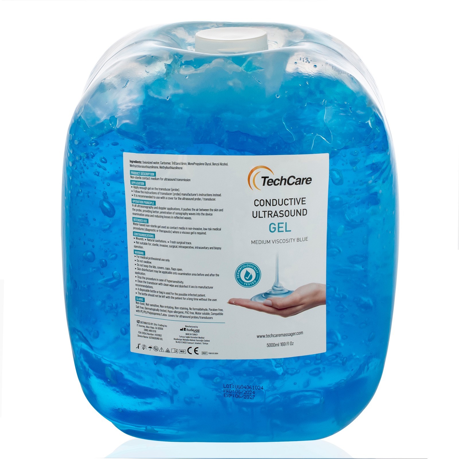 5 LITER ULTRASOUND TRANSMISSION GEL PLUS BOTTLE