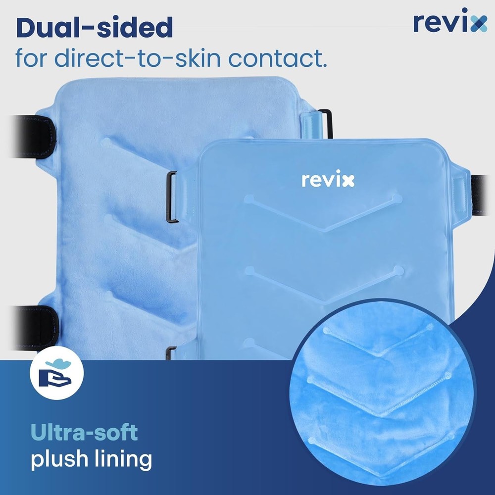 REVIX Hip Ice Pack Wrap with Straps, Reusable Gel Cold Compression for Hip Repla