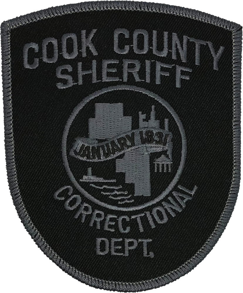 COOK COUNTY SHERIFF SHOULDER PATCH: Correctional Department Subdued
