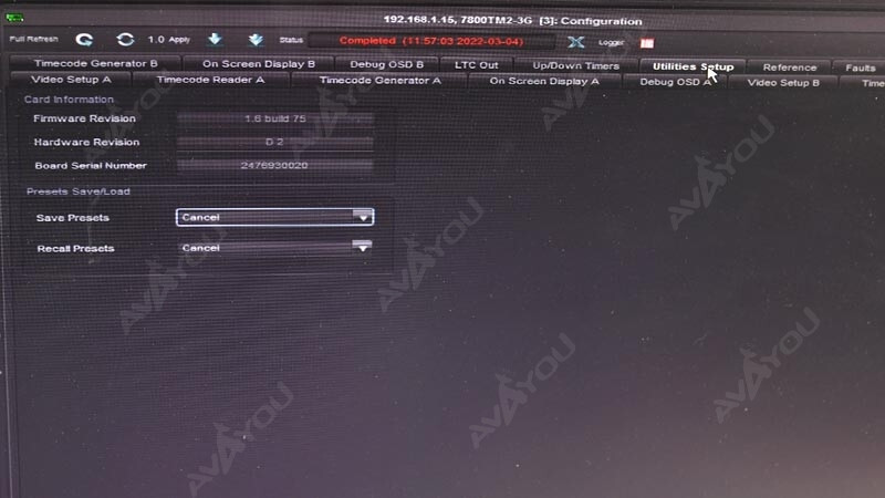 Evertz 7800TM2‑3G +3RU Dual SD/HD/3G Time Code Processor Card +3RU