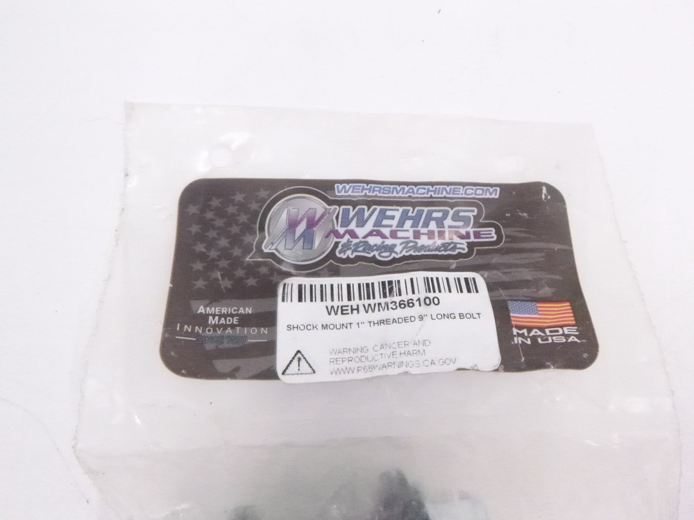 Wehrs Machine SHOCK MOUNT 1" THREADED 9" LONG BOLT