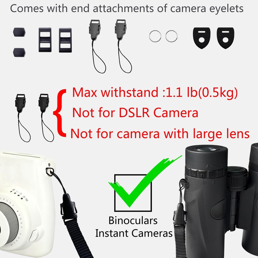 Camera Neck Strap Thin,Binocular Strap with Neoprene Padding,Camera Lanyard,Digi