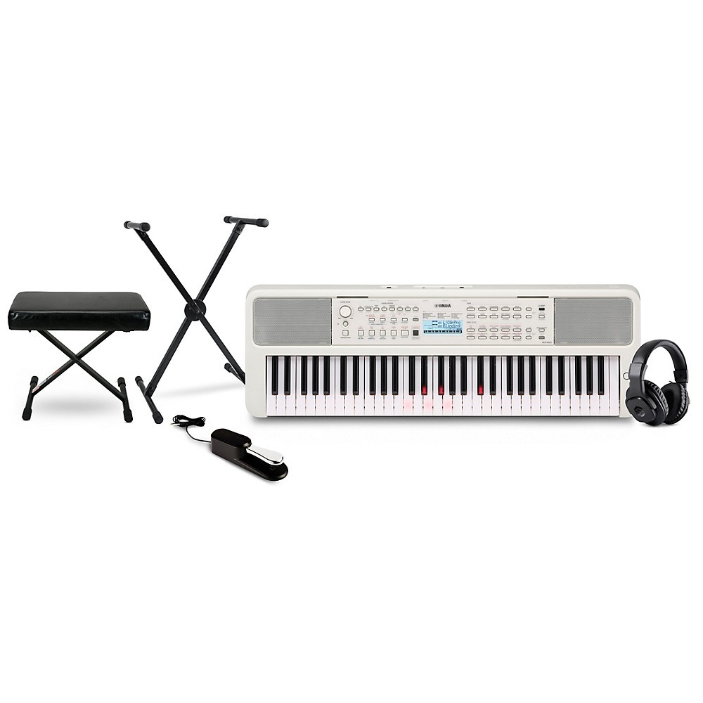 Yamaha EZ310 61-Key Portable Light Up Keyboard Essentials Bundle