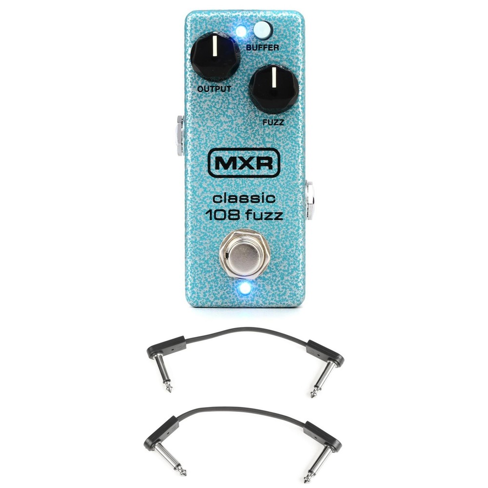 MXR M296 Classic 108 Fuzz Mini Pedal with EBS Patch Cables