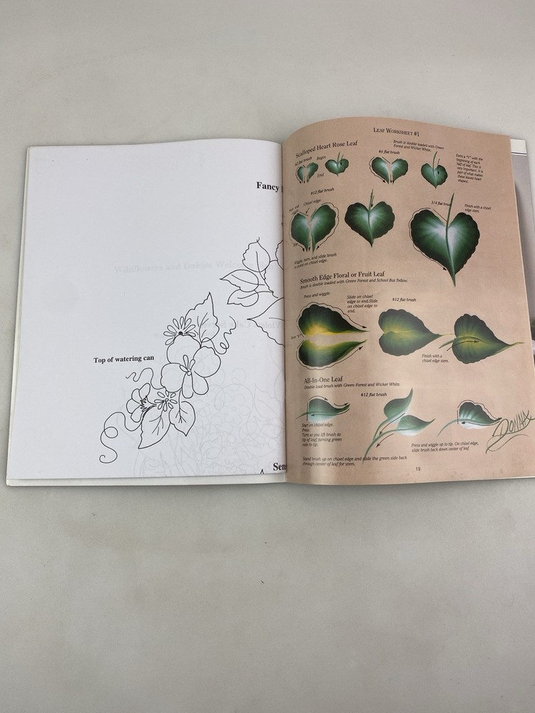PLAID Decorative Painting 9407 Basic Strokes Workbook Art Instruction Complete