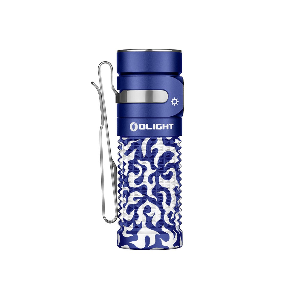 Olight Baton 4 Blue Phantom Waterproof Rechargeable Flashlight 1300 Lumens