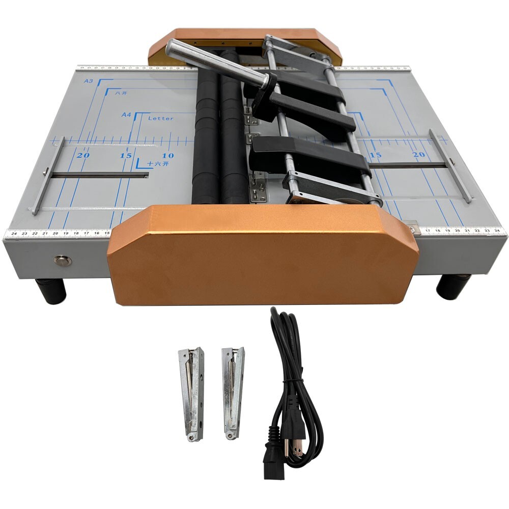 Automatic Booklet Maker,110V Electric Binding and Folding Machine Book Folder US