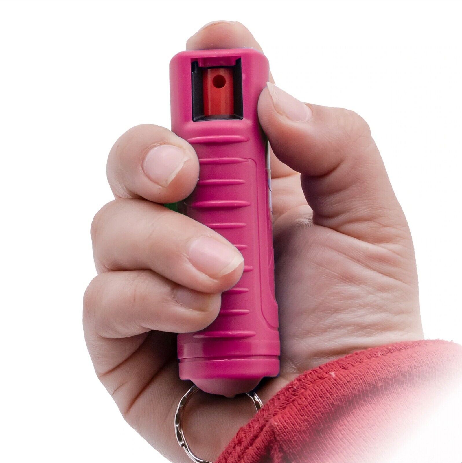 BURN PEPPER SPRAY Maximum Strength Self Defense Security Keychain Pink 2 Pack