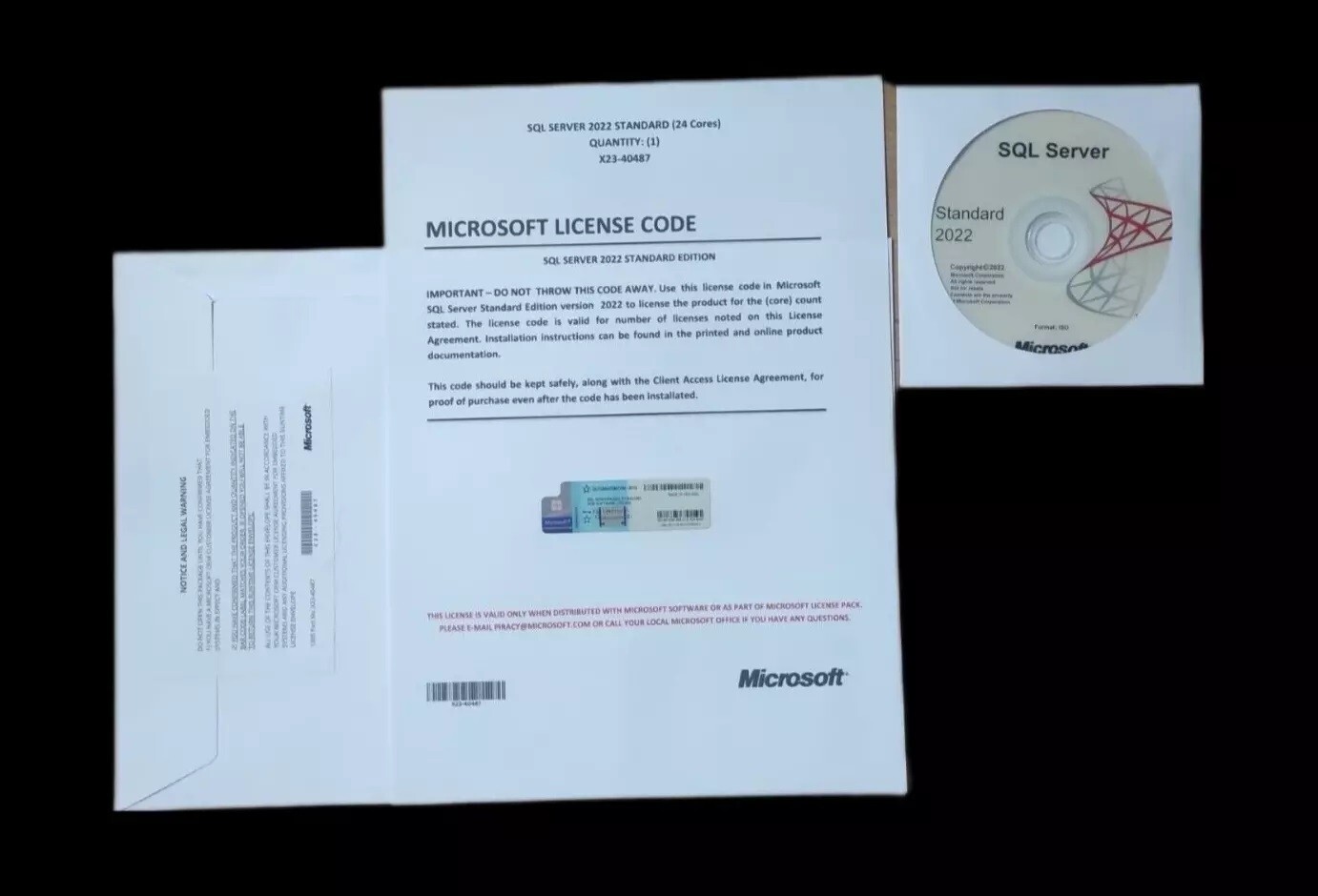 SQL Server 2022 Standard 16 Core License & DVD Unlimited CALs - Retail NEW