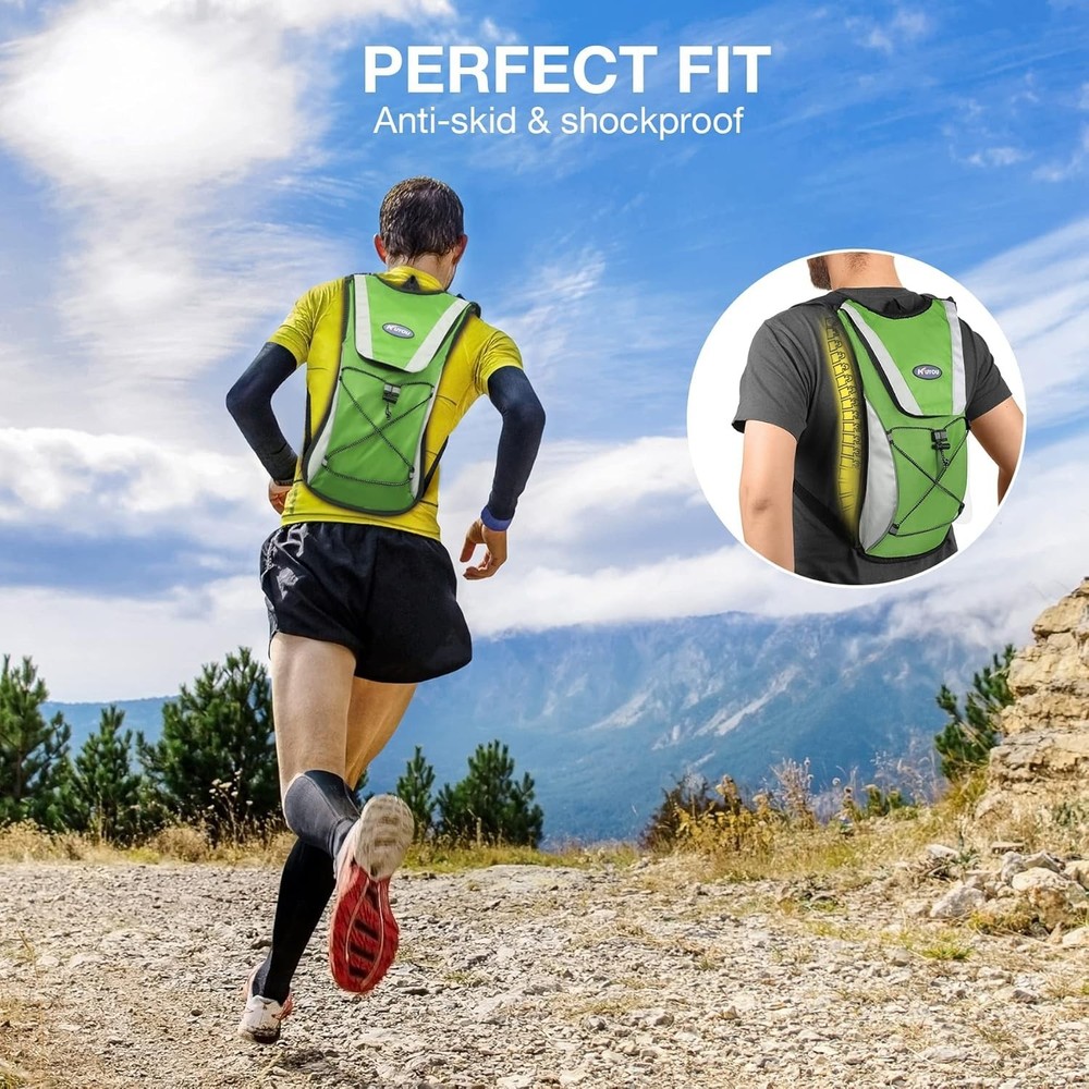 AirFlow 2L Insulated Reflective Hydration Backpack & Bladder Lightweight Compact