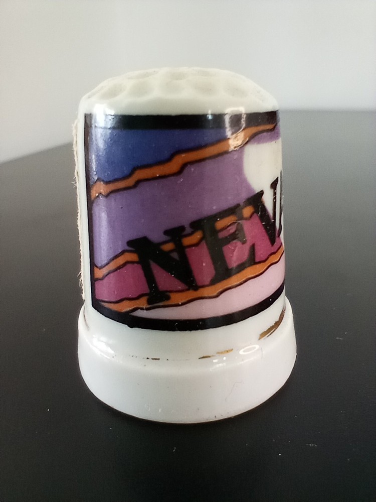 Nevada Map Porcelain Thimble Vintage