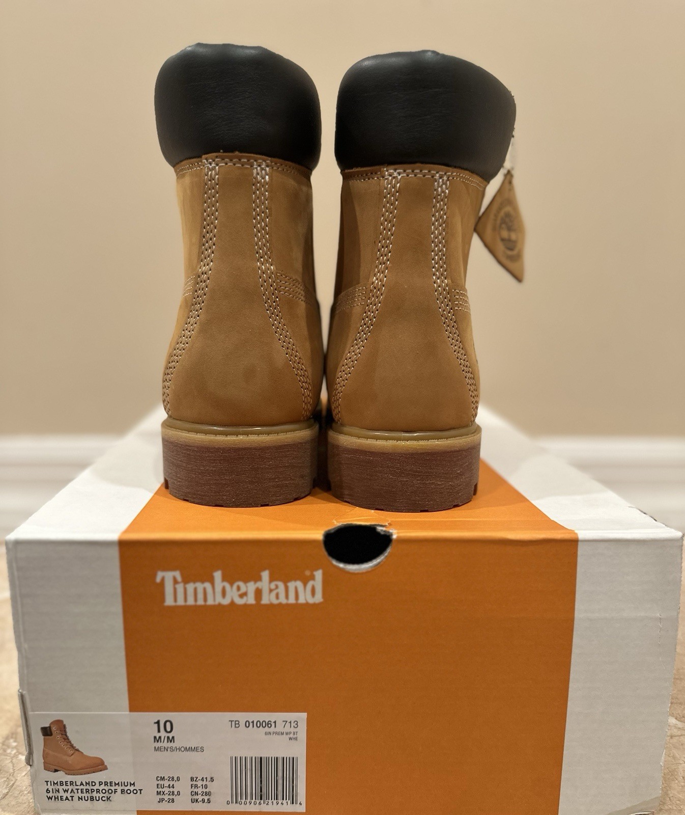 NEW Timberland 6 Inch Boot Wheat Nubuck Premium TB010061-713 Men's Sz 6-13