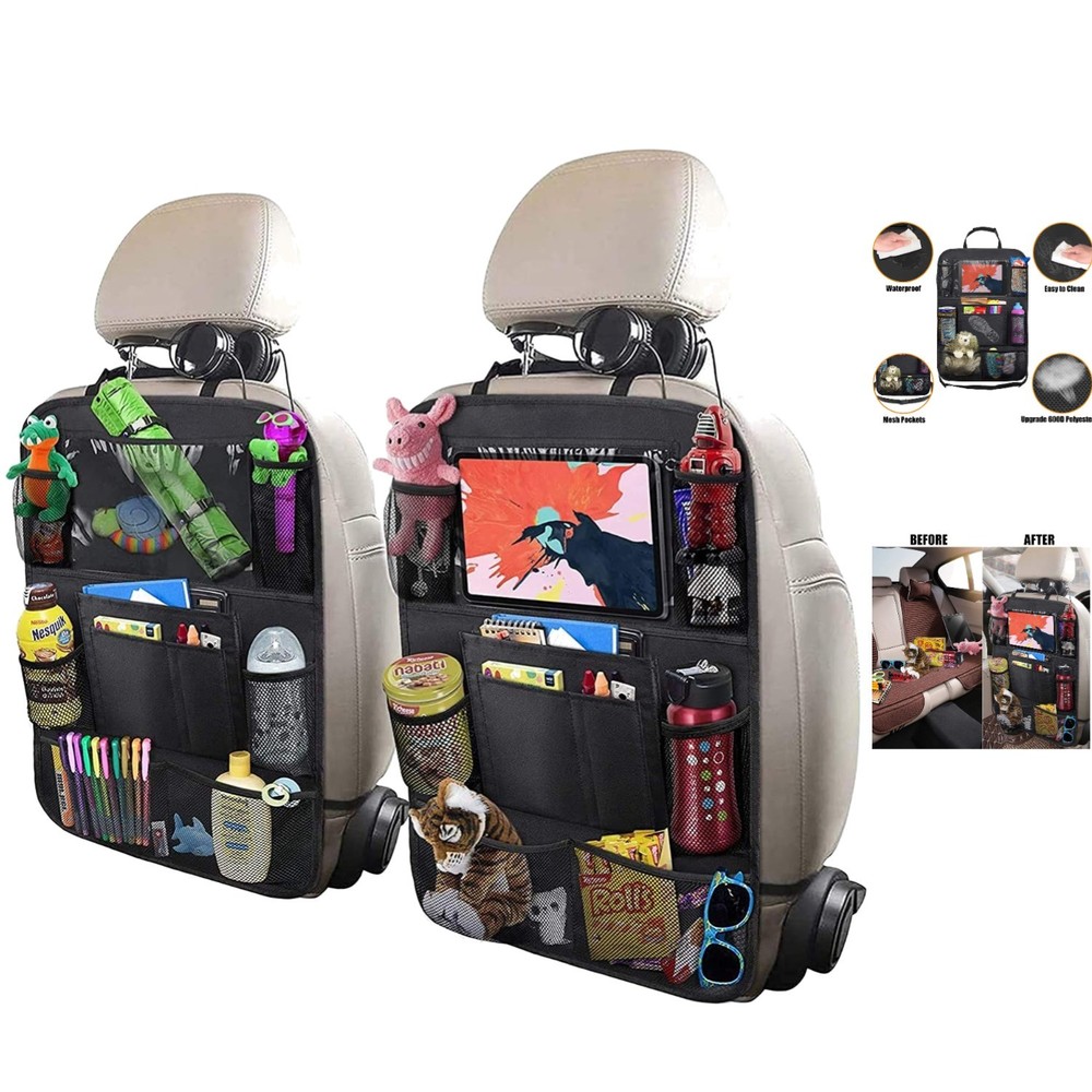 Versatile Car Backseat Organizer with Waterproof Material & Quick-Release Straps