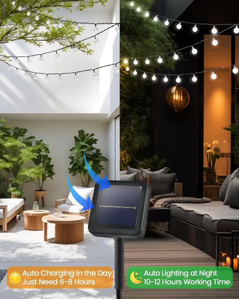 Energy Efficient Outdoor String Lights - 2 Pack